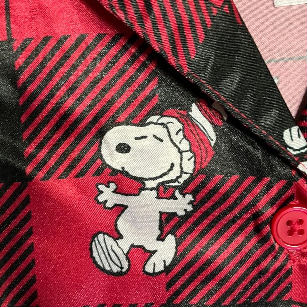 Justice Red and Black‎ Snoopy Pajama Set Long Sleeve and Pants NWT Size M 10
